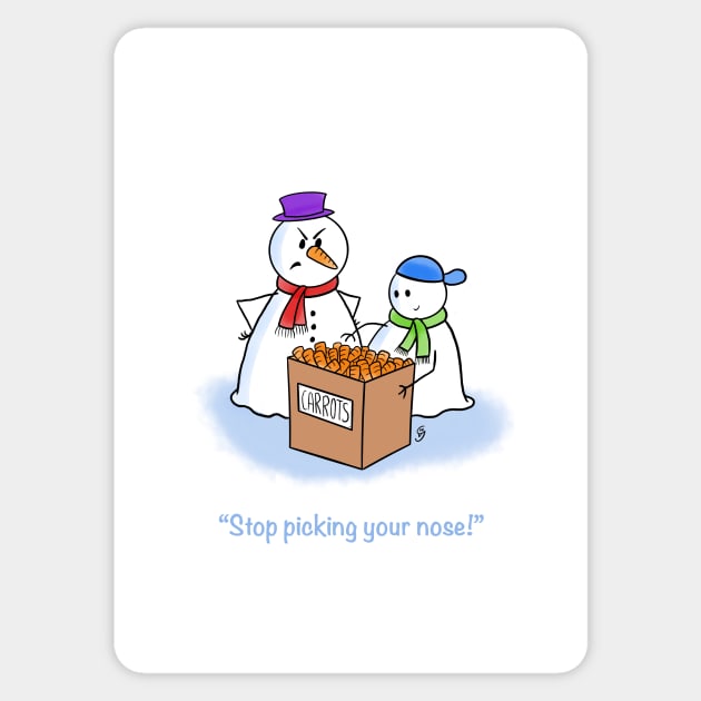 Stop picking your nose - Christmas card Sticker by GarryVaux